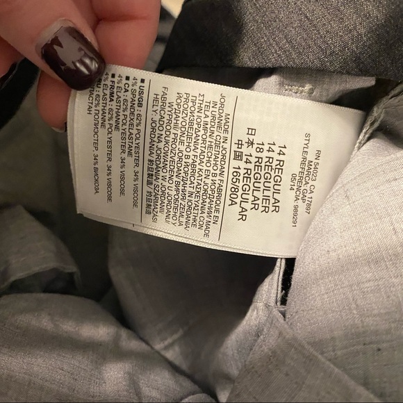 EUC GAP TRUE STRAIGHT STRETCH PANT 14R - Picture 4 of 5